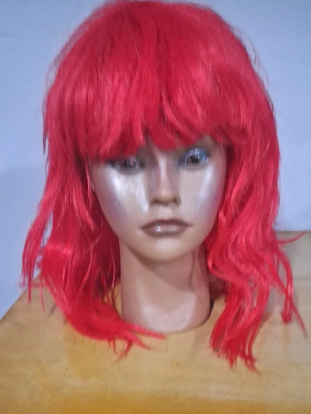 Playful Girl Red Women's Wig - Vibrant Red